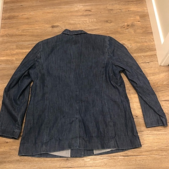 NWOT Tom Tailor Denim Blue Jean Blazer Cardigan Sport Coat Button Closure Sz 44 - Picture 2 of 3